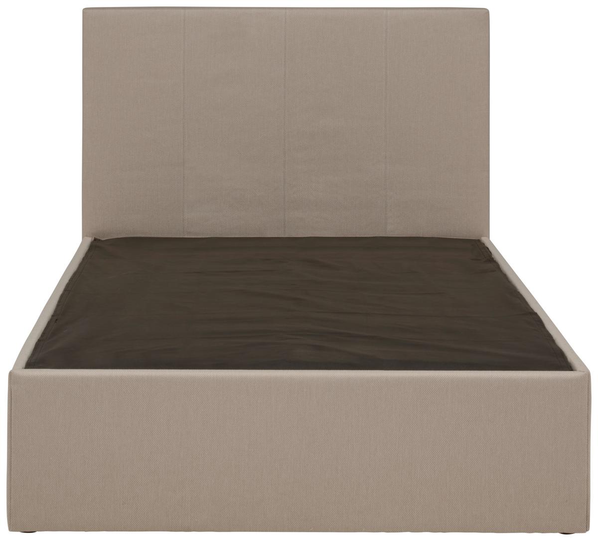 Boxbett mit Topper 120x200 Carolina - Sandfarben/Schwarz, KONVENTIONELL, Holz/Textil (120/200cm) - P & B