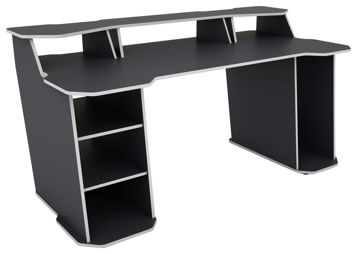 Gaming Tisch Matrix Anthrazit/Weiß B: 85 cm - Anthrazit/Weiß, LIFESTYLE, Holzwerkstoff (180/85/76cm) - MID.YOU