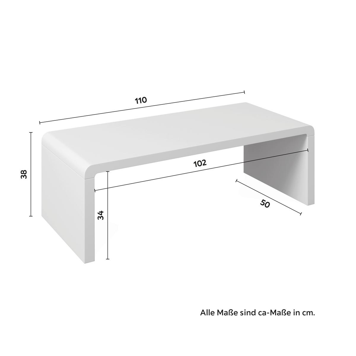 KONFERENČNÝ STOLÍK LINEA - biela/krémová, Modern, kompozitné drevo (110/38/50cm) - Bessagi Home