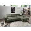 Ecksofa Intera Dunkelgrün S: 276x188 Cm - Dunkelgrün/Schwarz, KONVENTIONELL, Textil (276/188cm) - Livetastic
