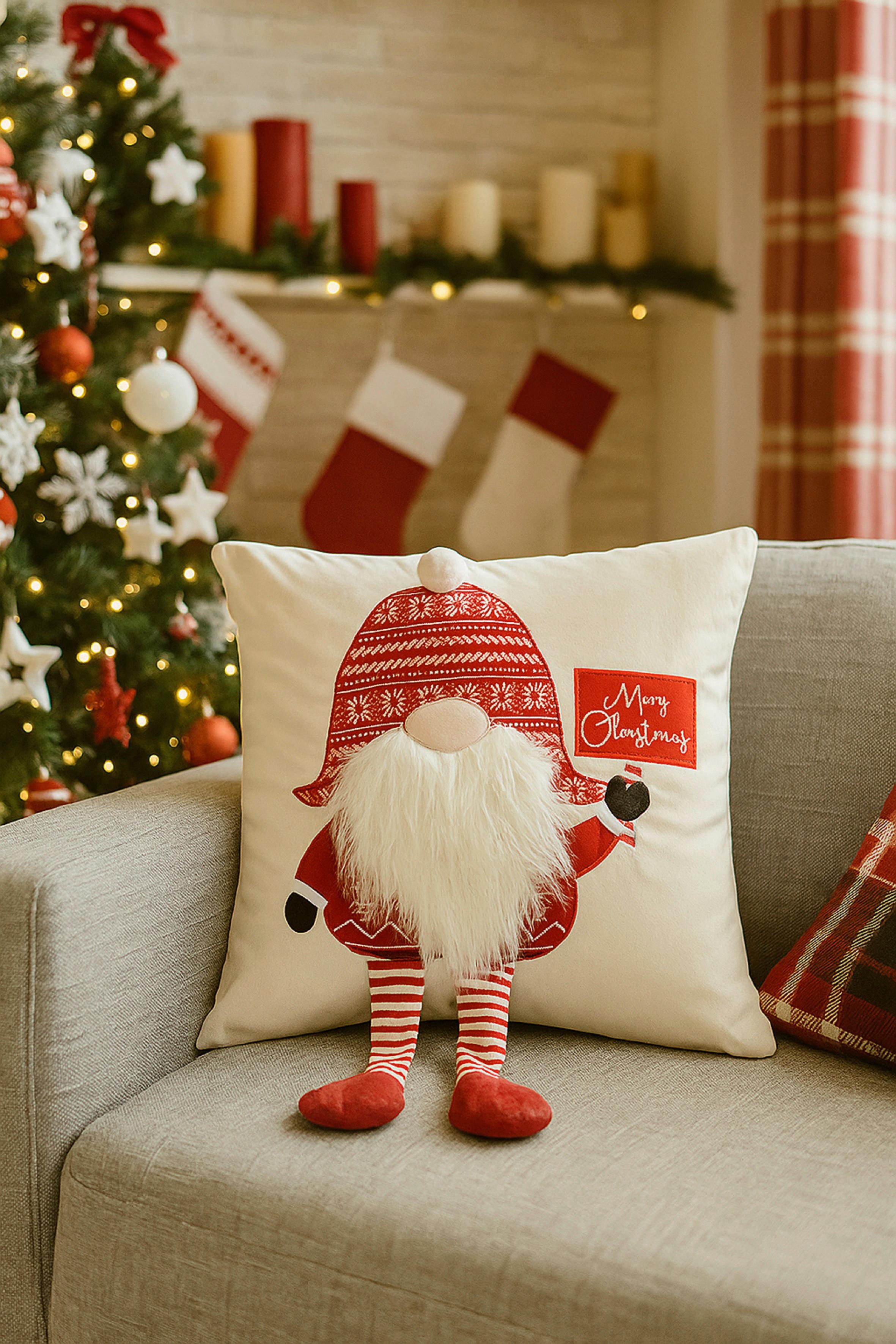 Zierkissen Jordi - Rot/Weiß, ROMANTIK / LANDHAUS, Textil (45/45cm) - James Wood