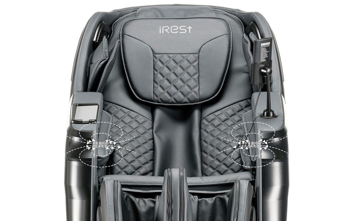 MASSAGESESSEL Schwarz B: 76cm - Schwarz, Basics, Kunststoff/Textil (76/113/155-175cm) - iRest