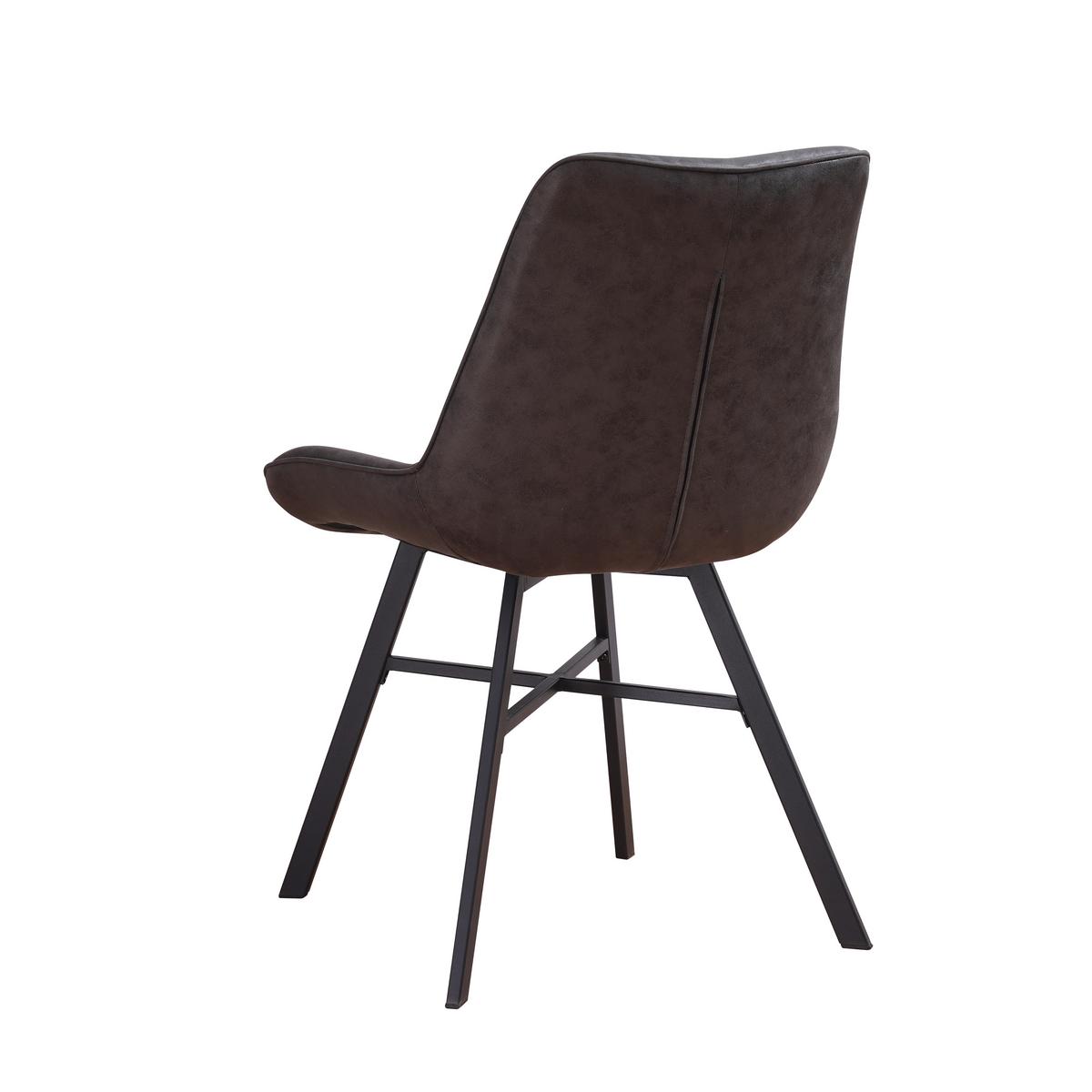 Stuhl-set Samuel Anthrazit, B: 53 Cm - Anthrazit/Schwarz, MODERN, Textil/Metall (53/87/63,5cm) - MID.YOU