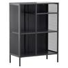 Bücherwand Misha - Dunkelgrau/Grau, Design, Metall (80/110/40cm) - Livetastic