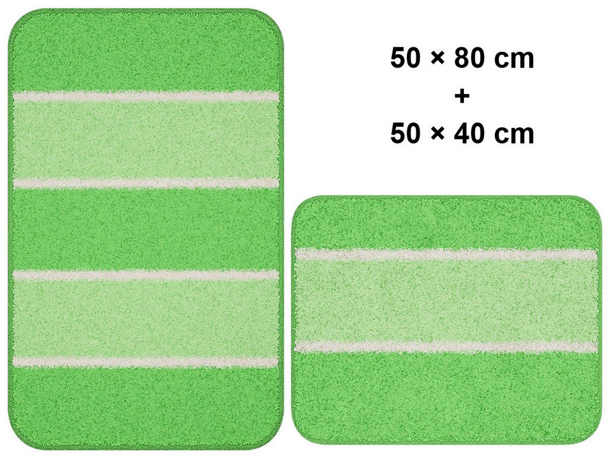 Bademattenset Waymore 2er Set - Grün, Basics, Textil (50x80/40x50cm) - Grund