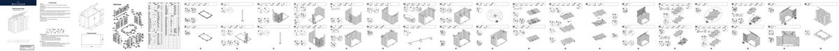 Box na odpadkové koše 240l, 5x3, kov - tmavě šedá, Basics, kov (172/131/100cm)