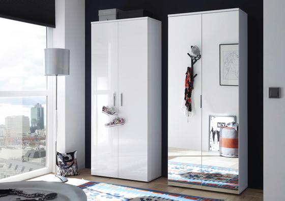 Schuhschrank B: 80 cm Schuhschrank LINCOLN Weiß