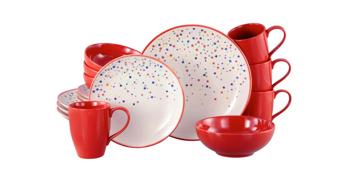 Creatable Kombiservice Joy Rot-Bunt Creme, Rot 16--Teilig online kaufen ...