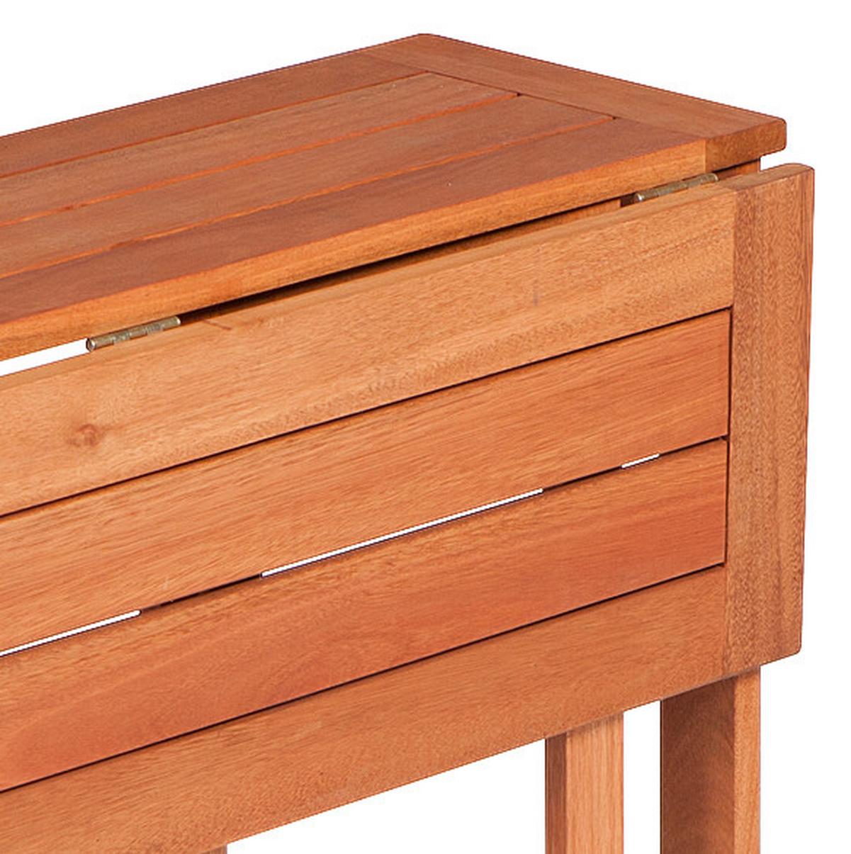 Gartentisch Klappbar Porto Echtholz L: 90 cm - Naturfarben, KONVENTIONELL, Holz (90/72/60cm) - Gardenson