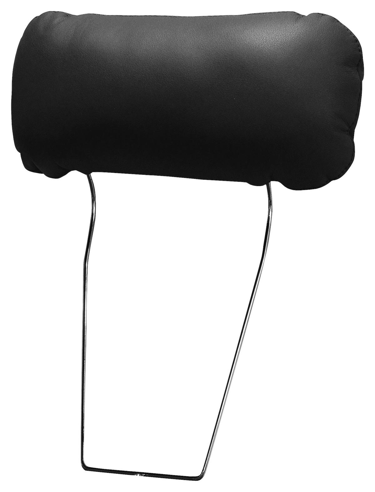 Kopfstütze Nordic, Schwarz B: 43 cm - Schwarz, Design, Leder/Textil (43/18/15cm) - Livetastic