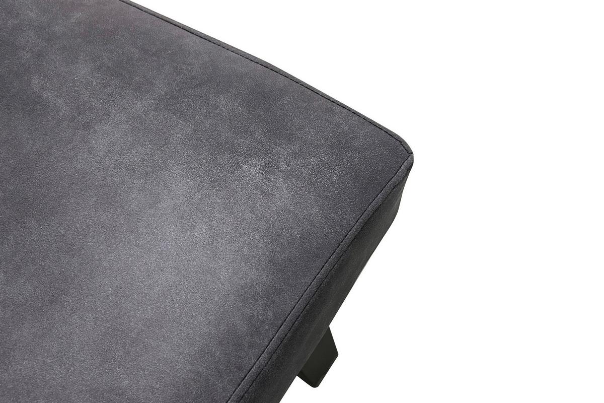 Eckbank Vancouver Anthrazit, Schwarz 125x181 cm - Anthrazit/Schwarz, Design, Textil/Metall (125/181,5cm) - MID.YOU