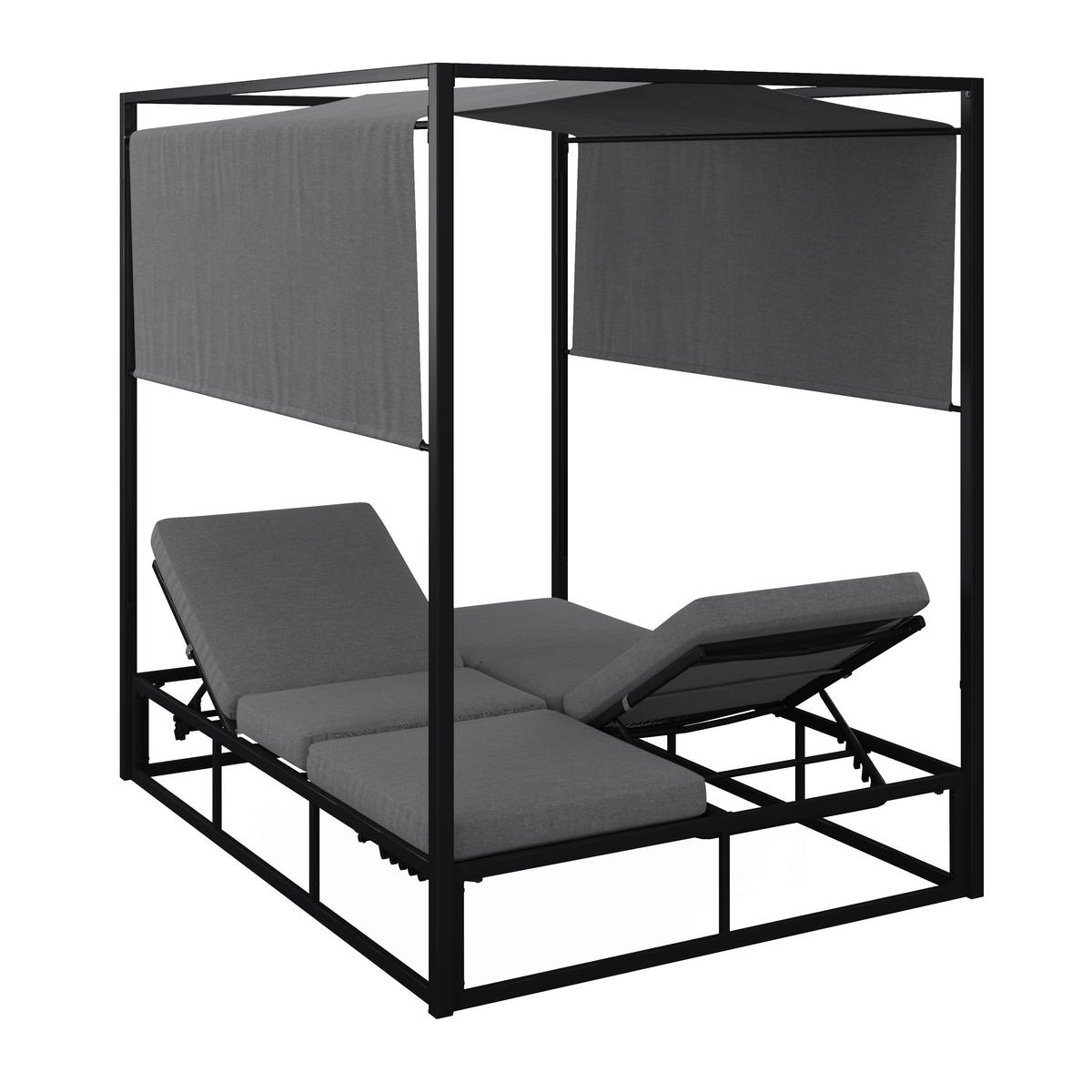 Sonneninsel Bali - Dunkelgrau, MODERN, Textil/Metall (200/196/148cm) - Beldano