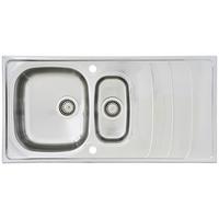 Spüle Respekta Edelstahl Bxt: 100x50 Cm - Edelstahlfarben, Trend, Metall (100/19/50cm) - Respekta