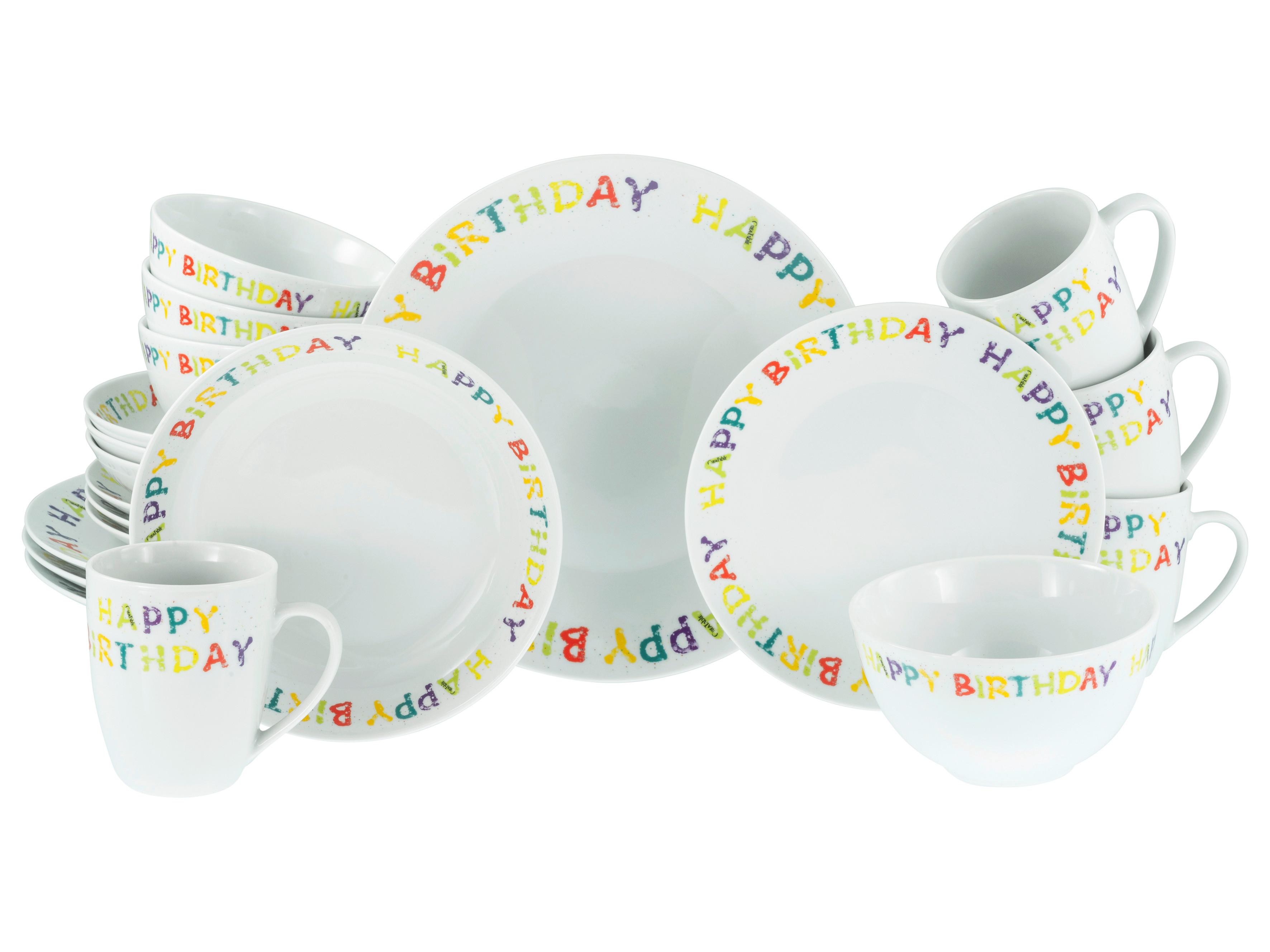 KOMBISERVICE Happy Birthday Multicolor - Multicolor, Basics, Keramik - Creatable