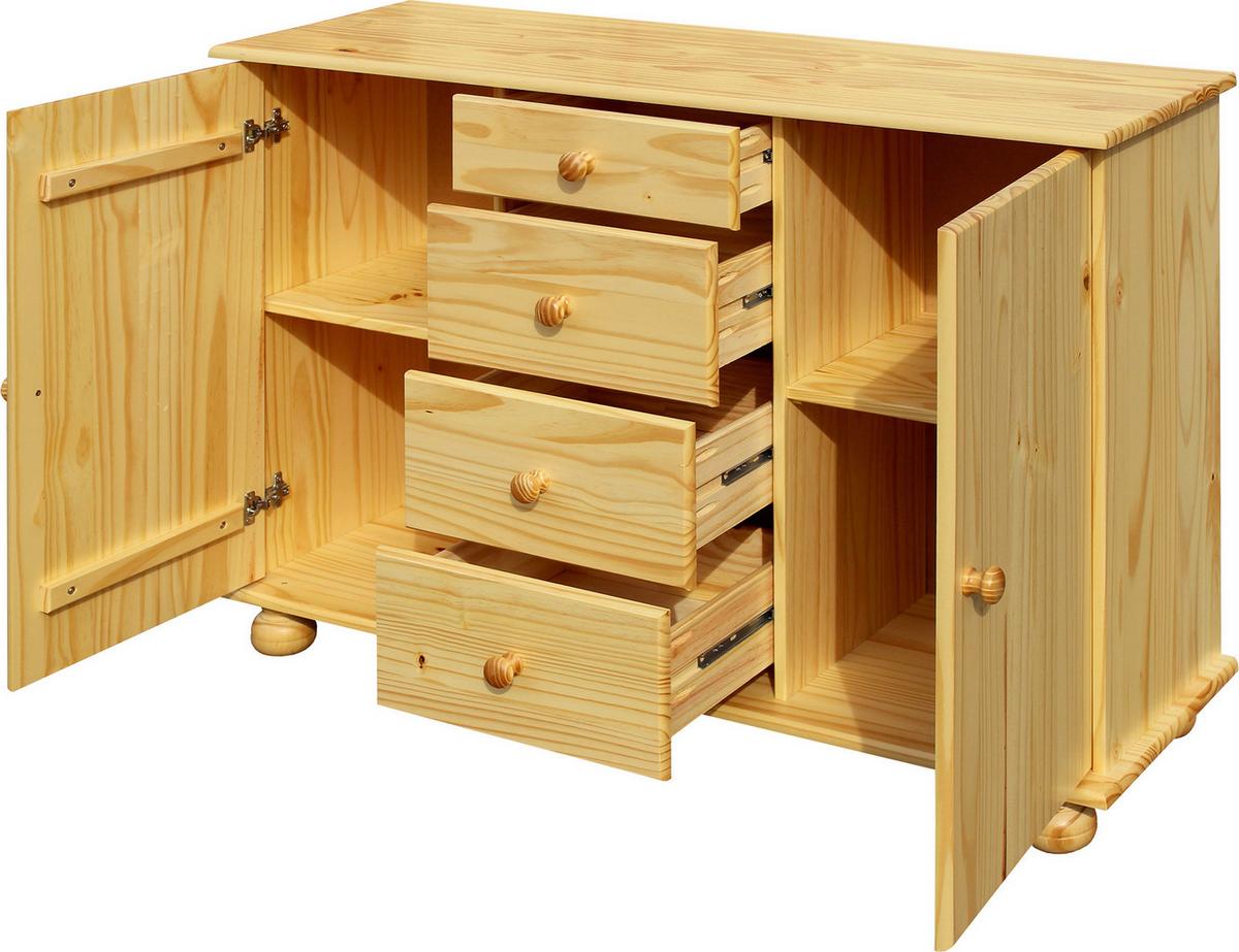 Kommode Naturfarben B: 119cm - Naturfarben, Natur, Holz (119/81/38cm) - Livetastic