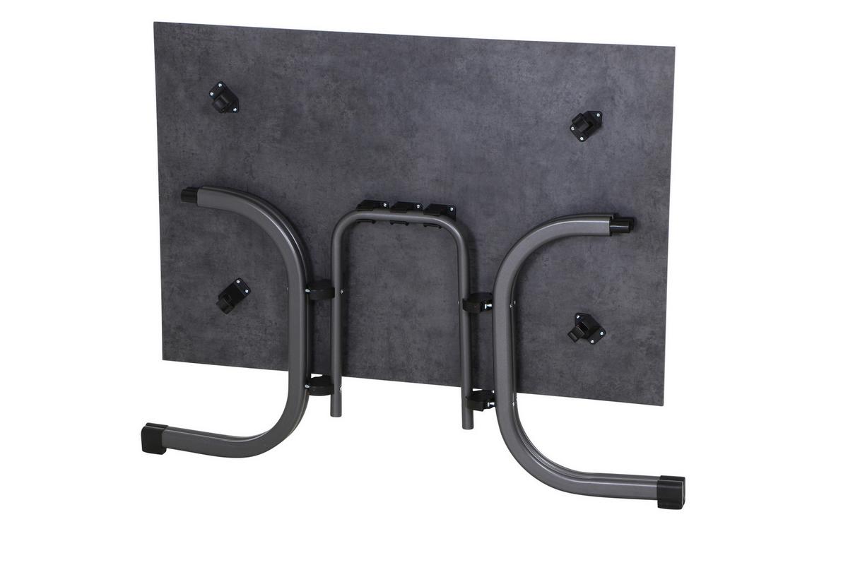 Gartentisch Klappbar Metall/Holzwerkstoff L 120 cm - Anthrazit, KONVENTIONELL, Holzwerkstoff/Kunststoff (120/80/71cm) - Siena Garden