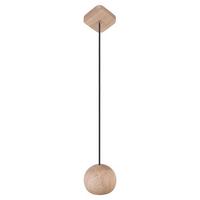 Hängeleuchte 8540103 - Balli-1/ Schwarz - Naturfarben, Natur, Holz (14/90cm)