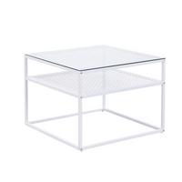 COUCHTISCH Weiß L: 60cm - Weiß, Design, Glas/Metall (60/60/45cm) - MID.YOU