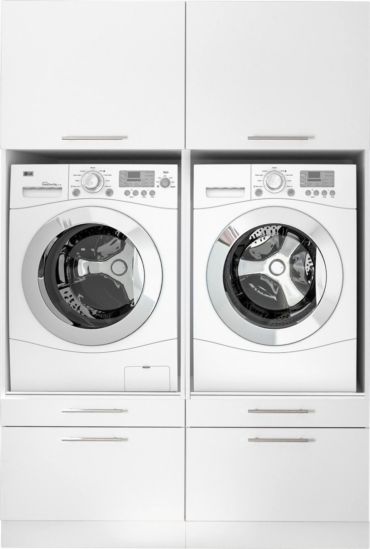 Hauswirtschaftsraum Clara - Weiß, KONVENTIONELL, Holzwerkstoff (134,8/200/67,6cm) - Respekta