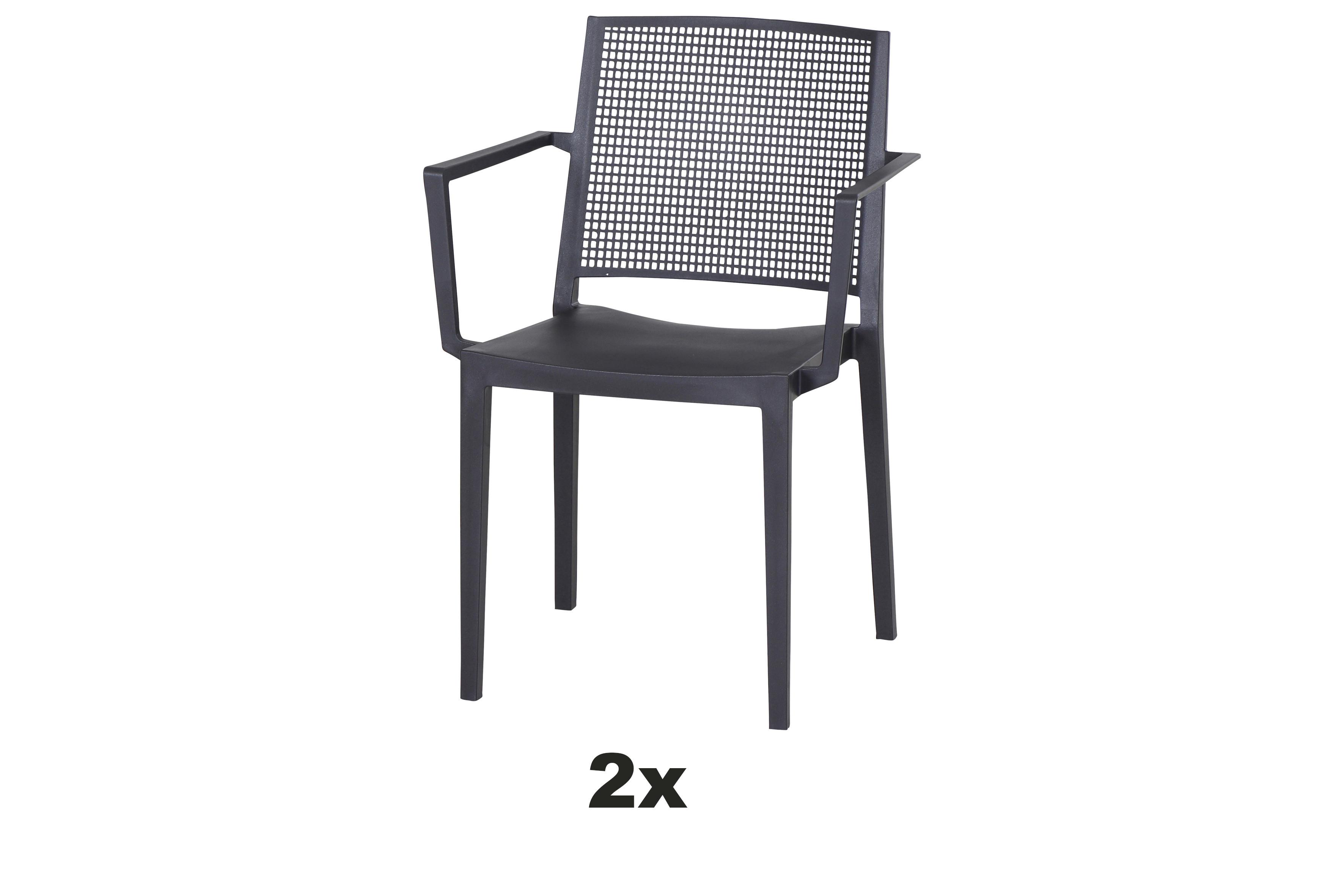 Stapelstuhl T20094 - Anthrazit, Basics, Kunststoff (46/80/56cm) - Siena Garden