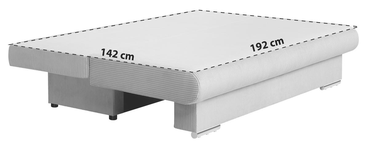 Schlafsofa Bora Dunkelgrau B: 193 Cm - Chromfarben/Dunkelgrau, Design, Holzwerkstoff/Textil (193/86/85cm) - P & B