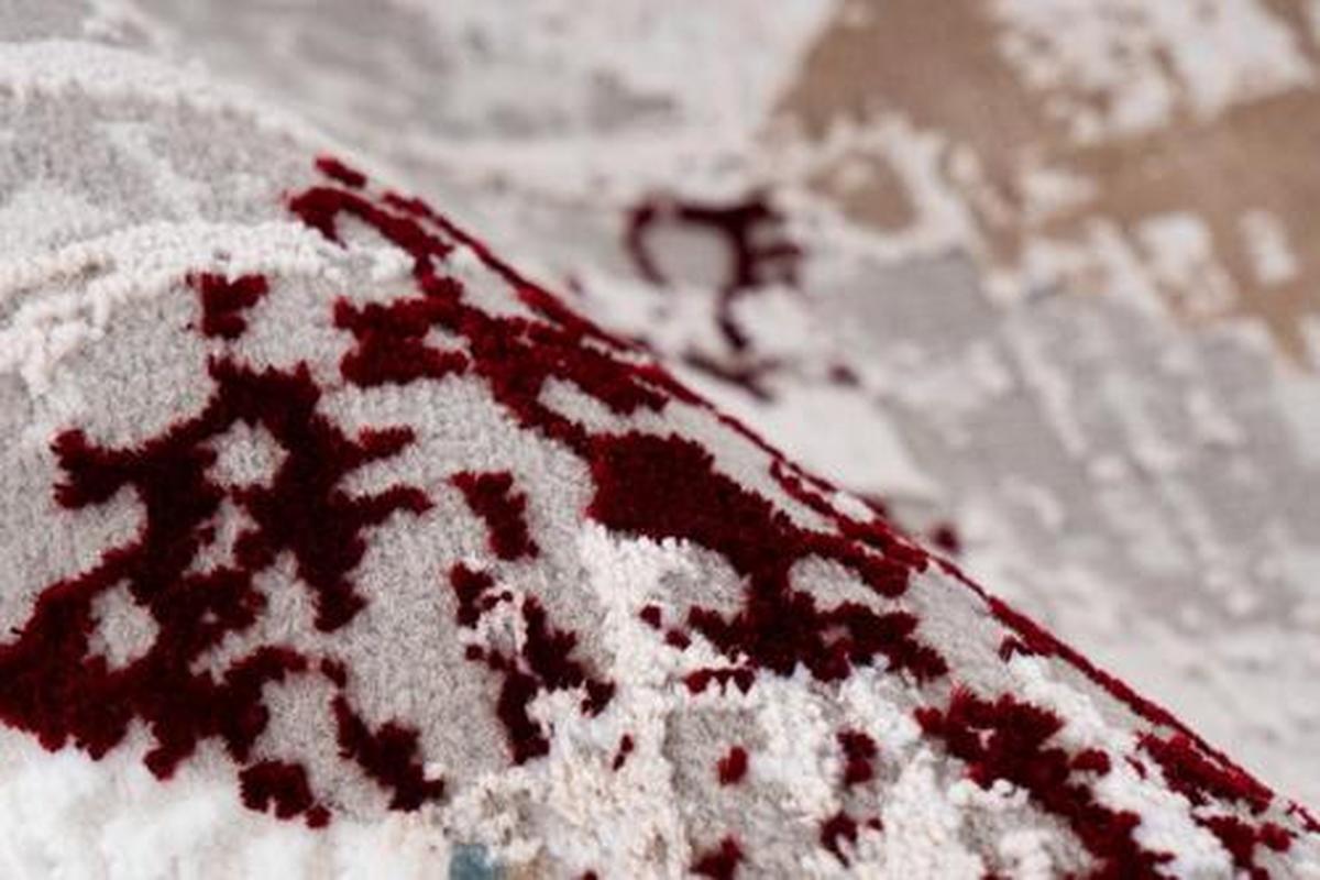 Webteppich Grau/Rosa Akropolis 160x230 cm - Rosa/Grau, Design, Textil (160/230cm) - Kayoom