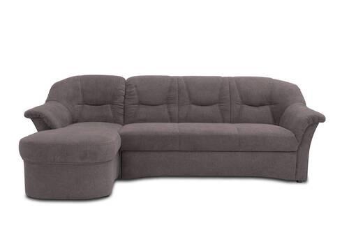 Ecksofa Sarafina - Greige/Schwarz, KONVENTIONELL, Textil (146/232cm) - MID.YOU