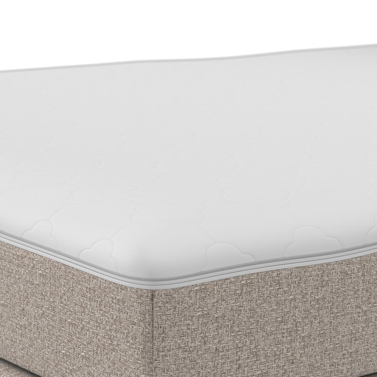 Boxspringová postel MARCO 140x200, šedohnědá - černá/šedohnědá, Moderní, dřevo/textil (140/200cm) - Bessagi Home
