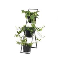 Pflanztopf Paula - Schwarz, LIFESTYLE, Metall (20,5/35,5/73,6cm)