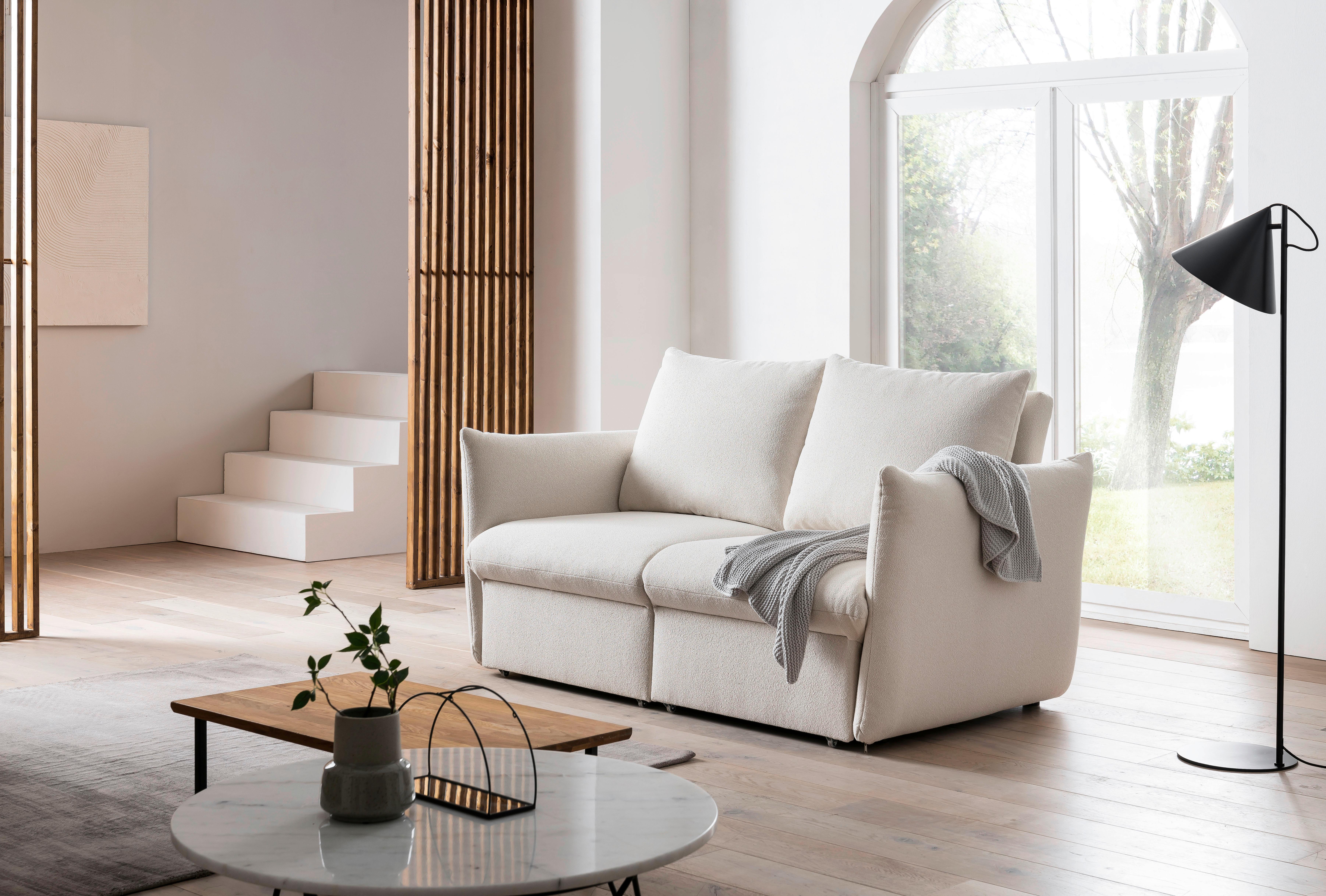 2-Sitzer-Sofa Looks Creme B: 180 cm - Creme, Design, Textil (180/100/97cm) - LOOKS by W.Joop
