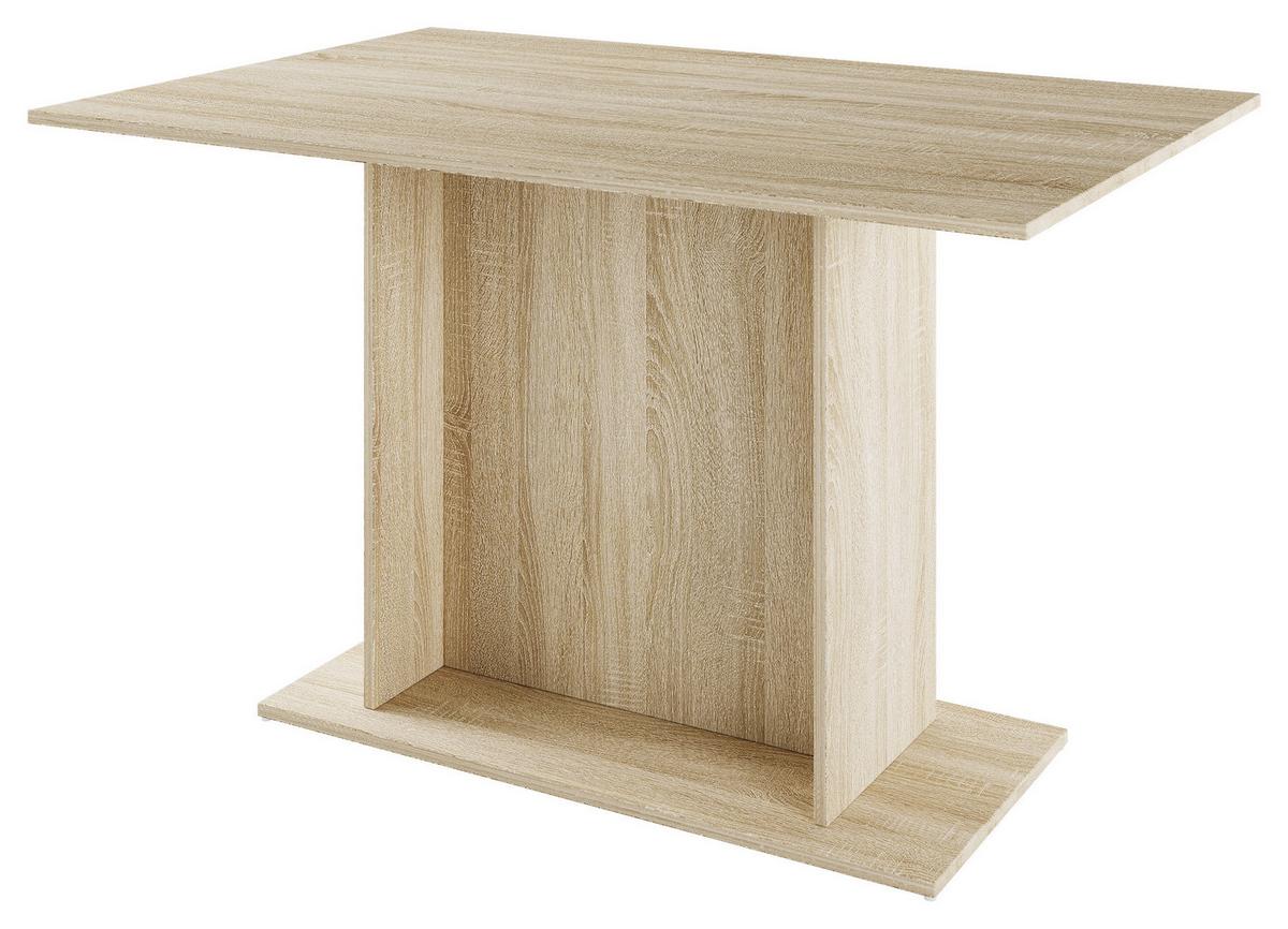 Étkezőasztal Siela - Sonoma tölgy, Konventionell, faalapú anyag (120/74/80cm)