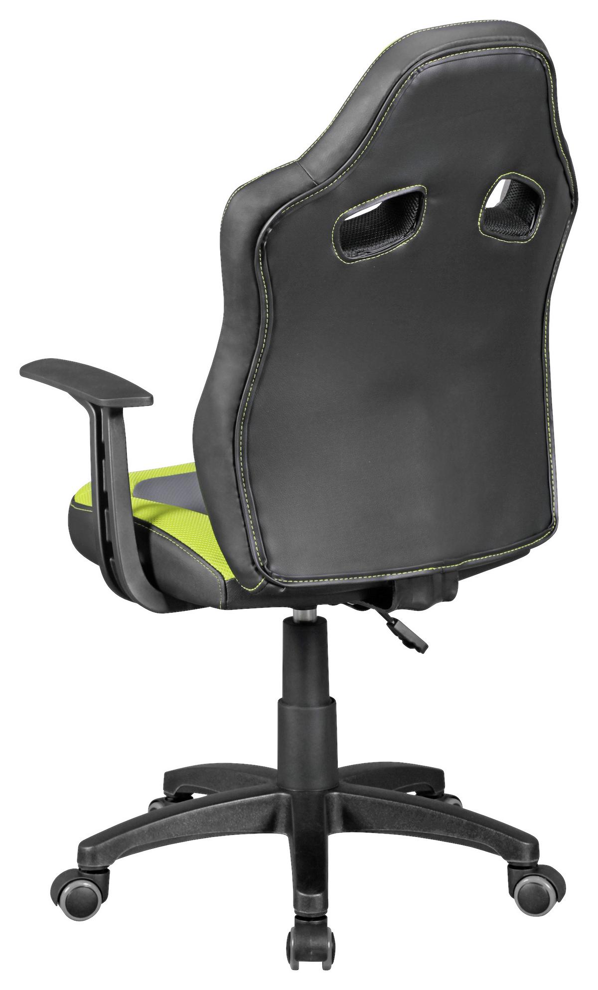 Otočná židle pro dítě Speedy šedá/zelená - šedá/černá, Moderní, textil/plast (60/102/60cm) - MID.YOU