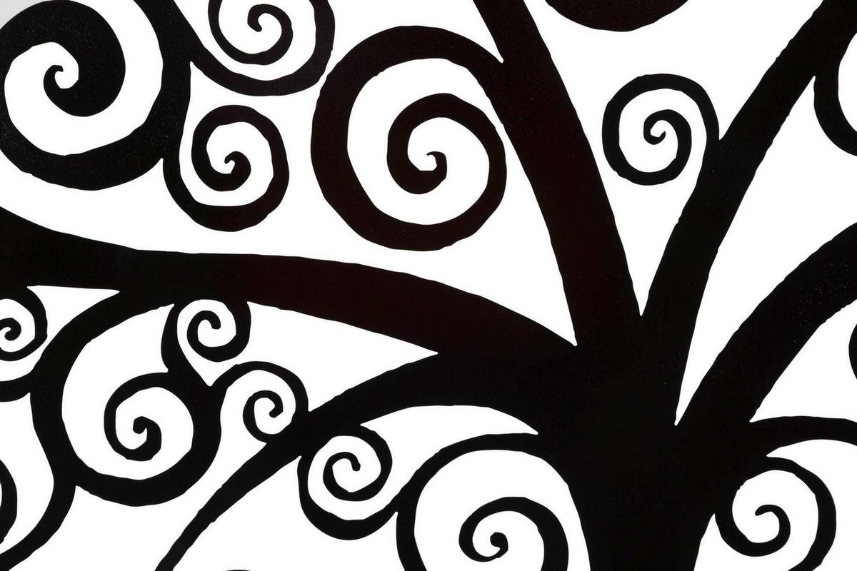 Wanddeko Three Plus Schwarz B: 100 cm - Schwarz, Basics, Metall (100/100/1cm)