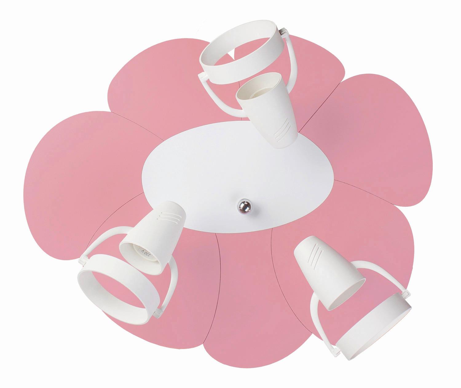Kinderdeckenleuchte 5244422 Blume - Rosa/Weiß, Basics, Holzwerkstoff/Kunststoff (39/33/16cm)