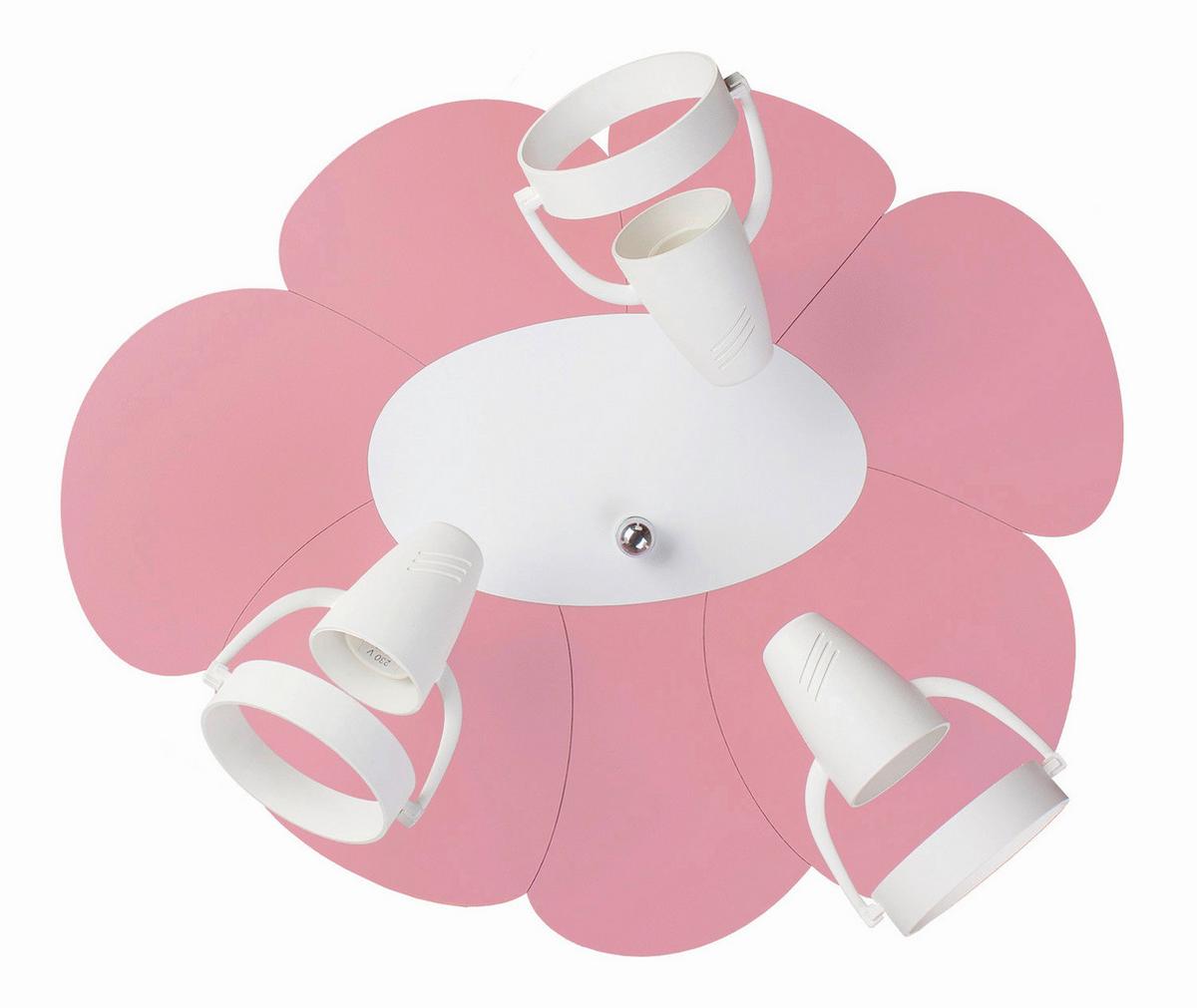 Kinderdeckenleuchte 5244422 Blume - Rosa/Weiß, Basics, Holzwerkstoff/Kunststoff (39/33/16cm)