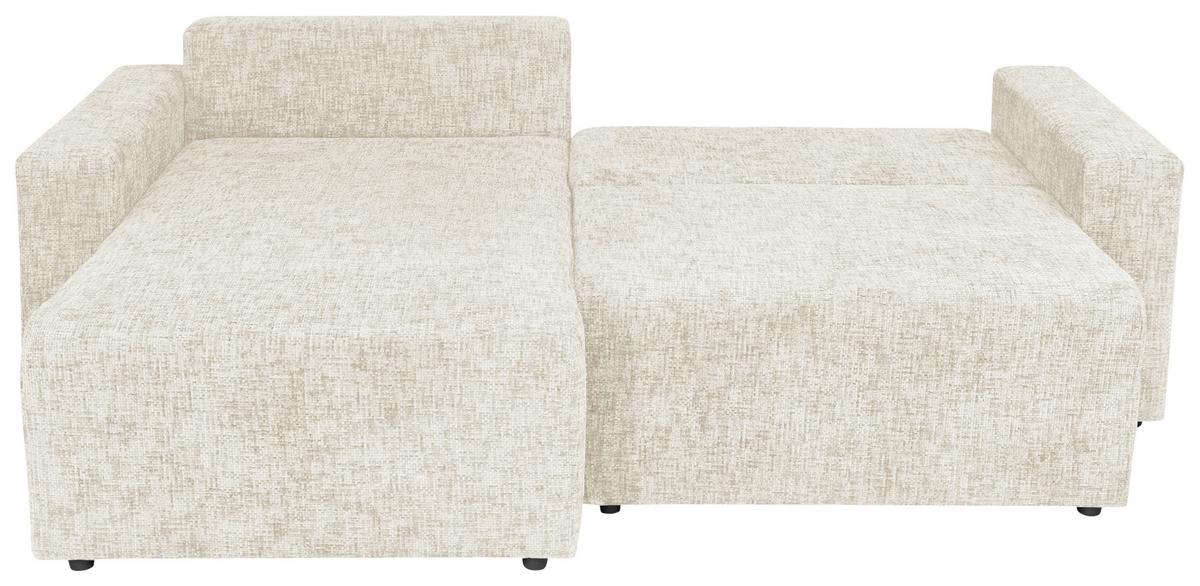 Ecksofa Dallas Struktur Beige 173x258 Cm - Beige/Schwarz, MODERN, Holz/Kunststoff (173/258cm)