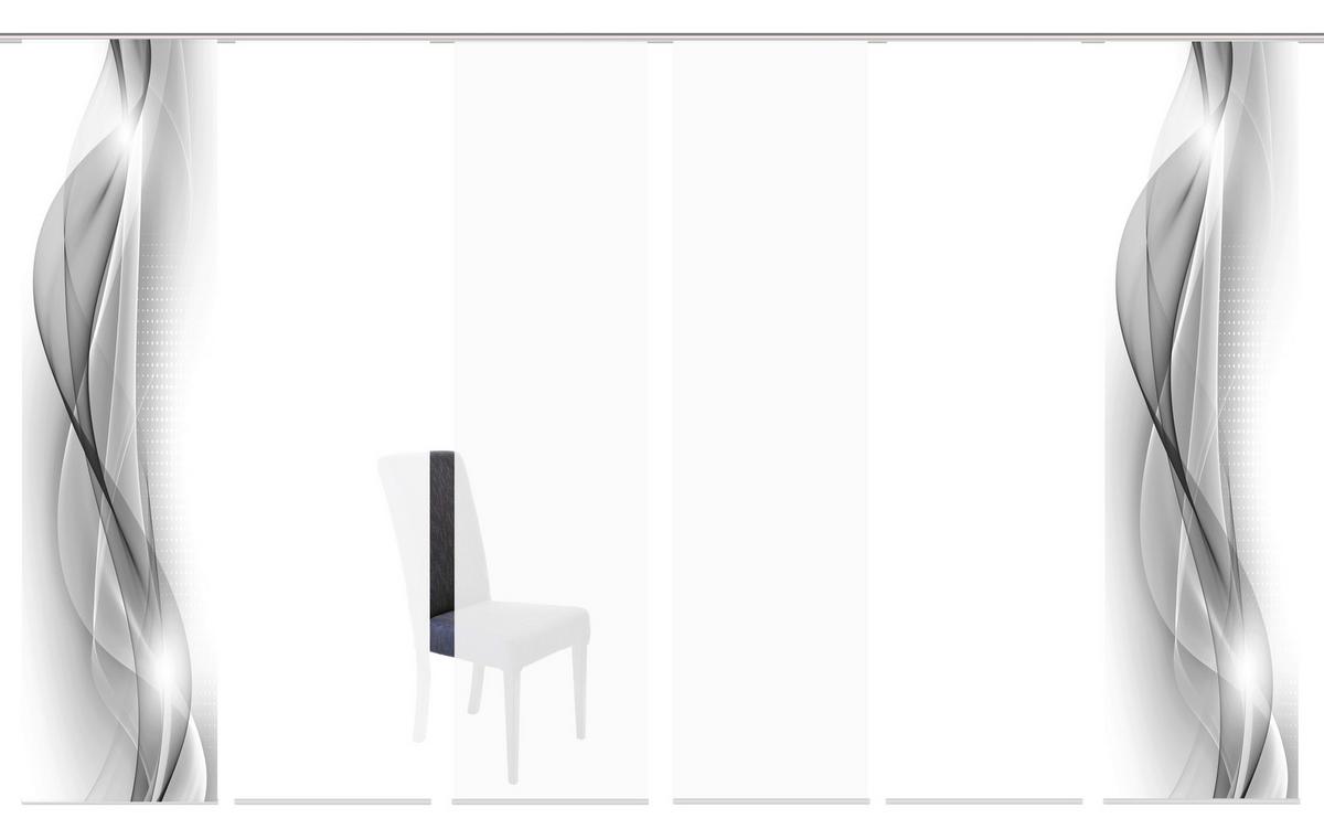 Flächenvorhang  6-Tlg. Filana B: 60 cm, Grau - Grau, Basics, Textil (60/245cm)