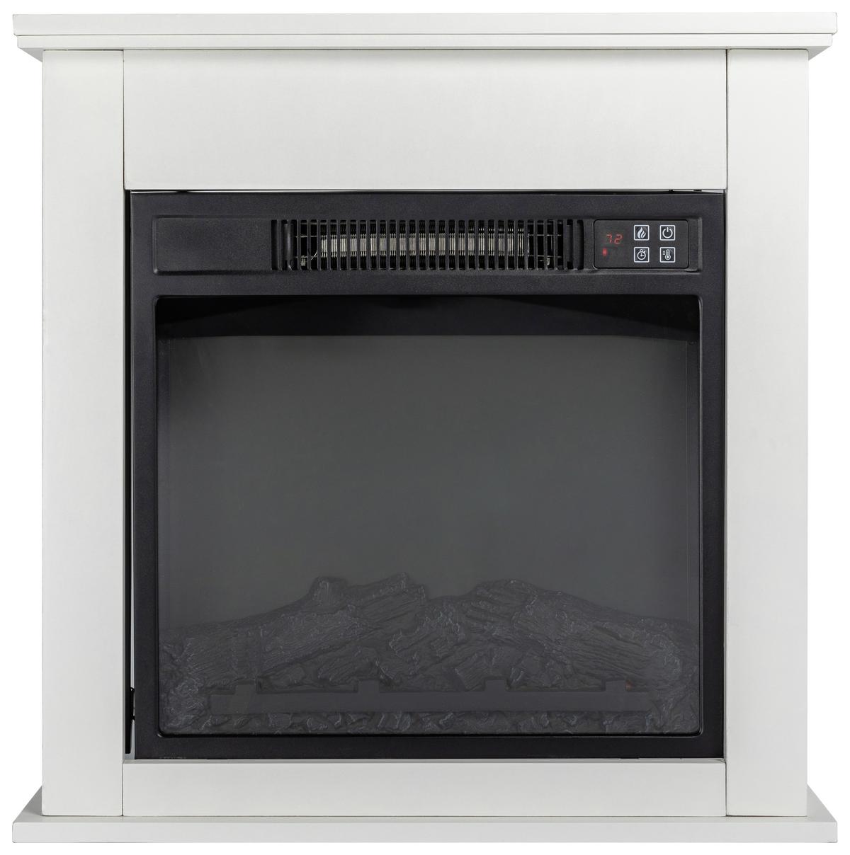 Elektrokamin Tempora 2000 W Weiß mit Fernbedienung - Weiß, Basics, Kunststoff/Metall (24/62,5/62,5cm)