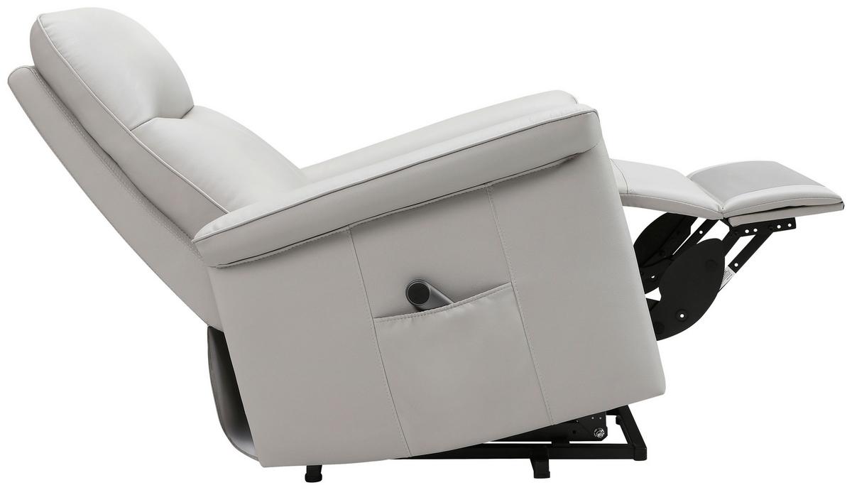 Relaxačné kreslo CARLO, béžová koža - čierna/béžová, Konventionell, kov/koža (77/103/84cm) - Mömax