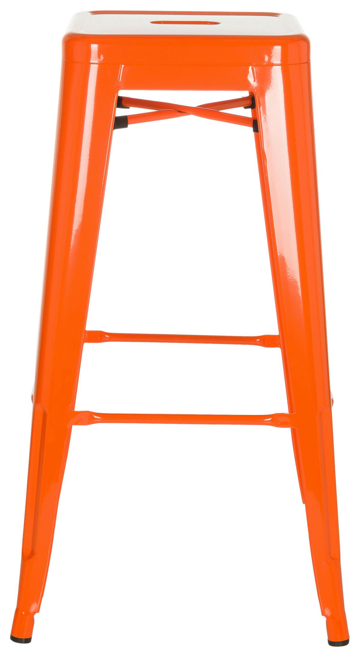Barhocker Vantaggio High stapelbar Orange bis 150 kg - Orange, Basics, Metall (44/77/44cm) - MID.YOU