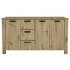 Sideboard Faro Eiche Artisan B: 160 Cm - Schwarz/Eiche Artisan, Design, Holzwerkstoff (160/84/40cm) - MID.YOU