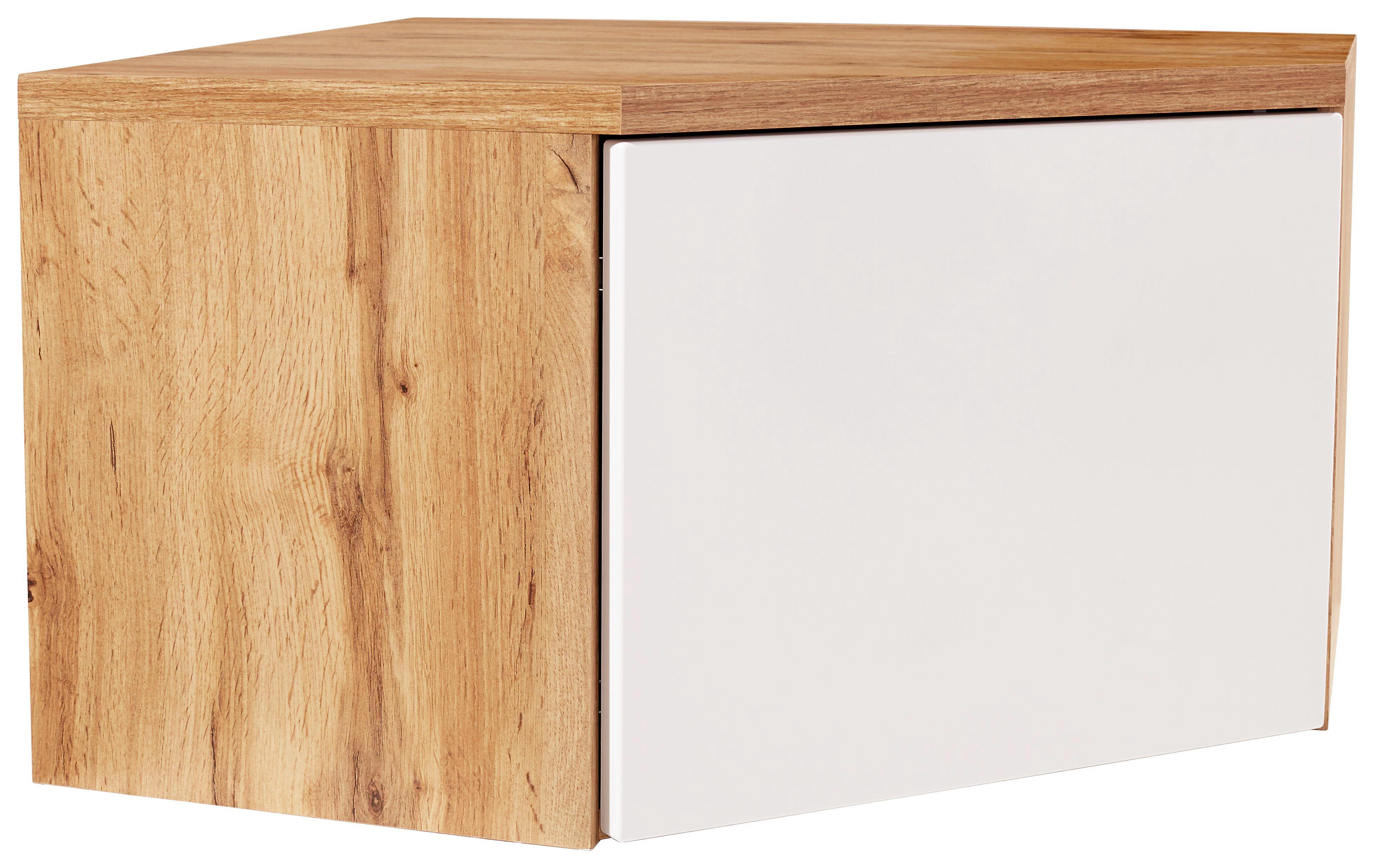 Aufsatzschrank Space B:70cm Weiß/ Wotan Eiche Dekor - Eichefarben/Weiß, MODERN, Holzwerkstoff (70/40/70cm)