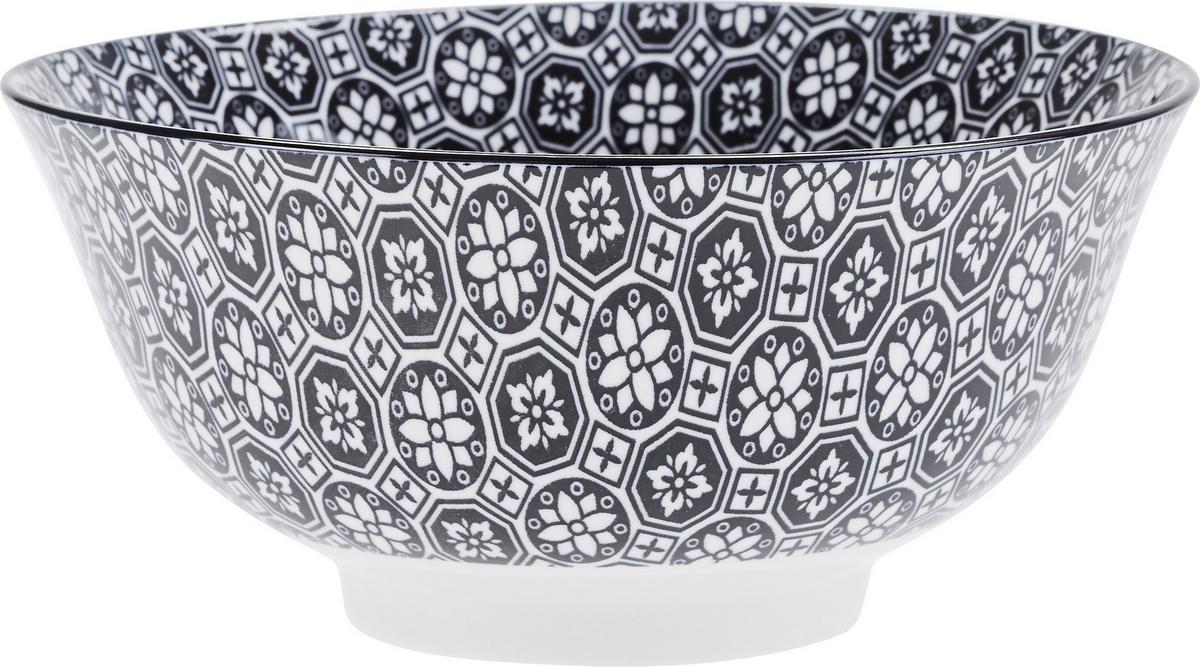 MISKA NA MÜSLI Shiva - bílá/černá, Lifestyle, keramika (15,5/7,5cm) - Modern Living