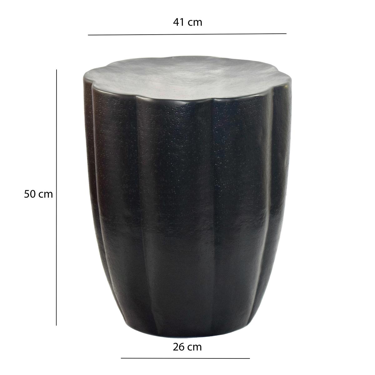BEISTELLTISCH Schwarz L: 41cm - Schwarz, Design, Metall (41/41/50cm) - Livetastic