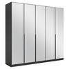 Drehtürenschrank Skyla Grau/Glas B: 226 cm - Grau, MODERN, Holzwerkstoff (226/210/54cm) - Rauch Möbel