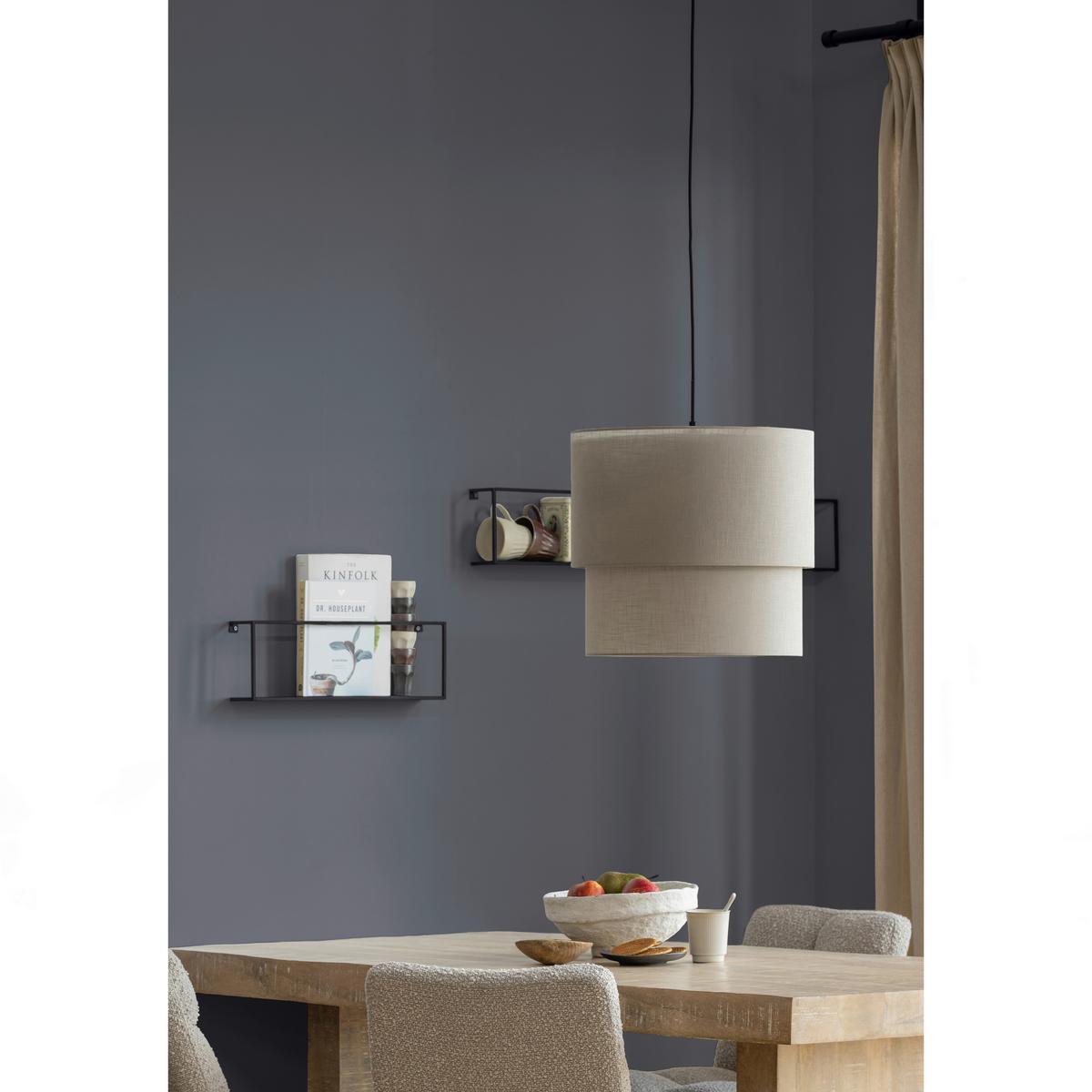 Stuhl Vinny Sandfarben B: 48 cm - Sandfarben/Schwarz, Design, Textil/Metall (48/80/45cm) - Livetastic