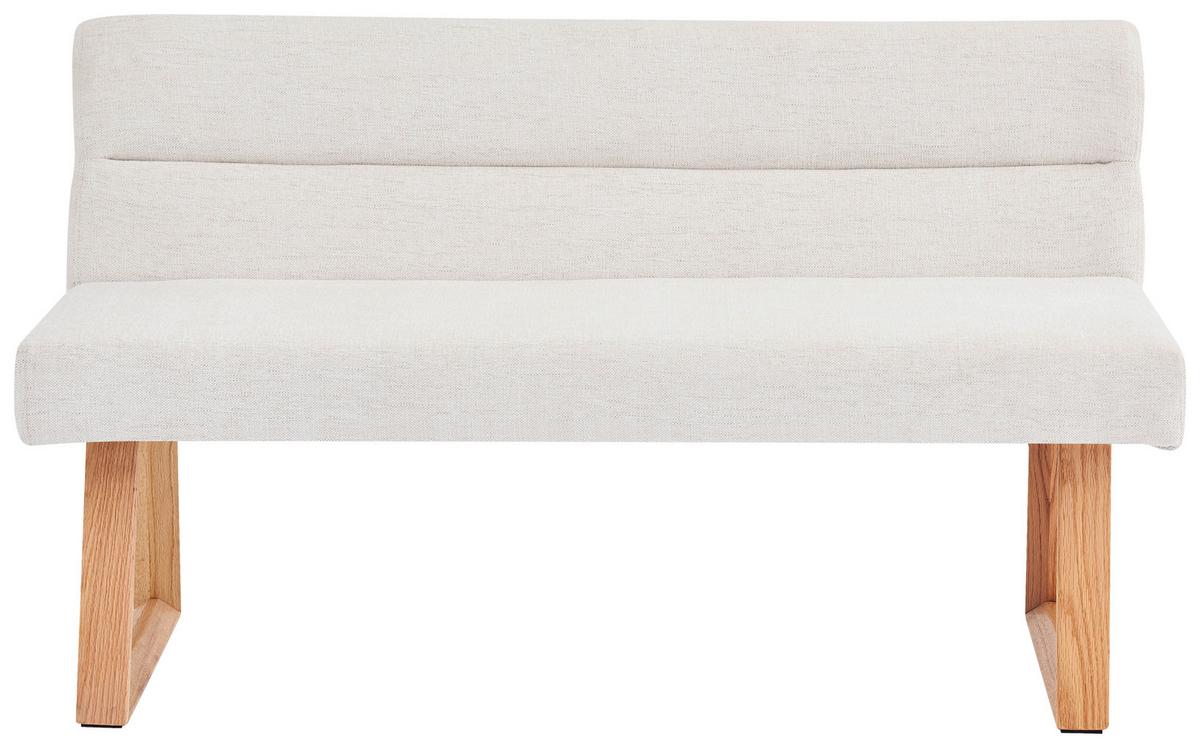 Sitzbank Linnea Eichefarben/Beige B: 140 cm - Eichefarben/Beige, MODERN, Holz/Textil (140/82/61cm) - Livetastic
