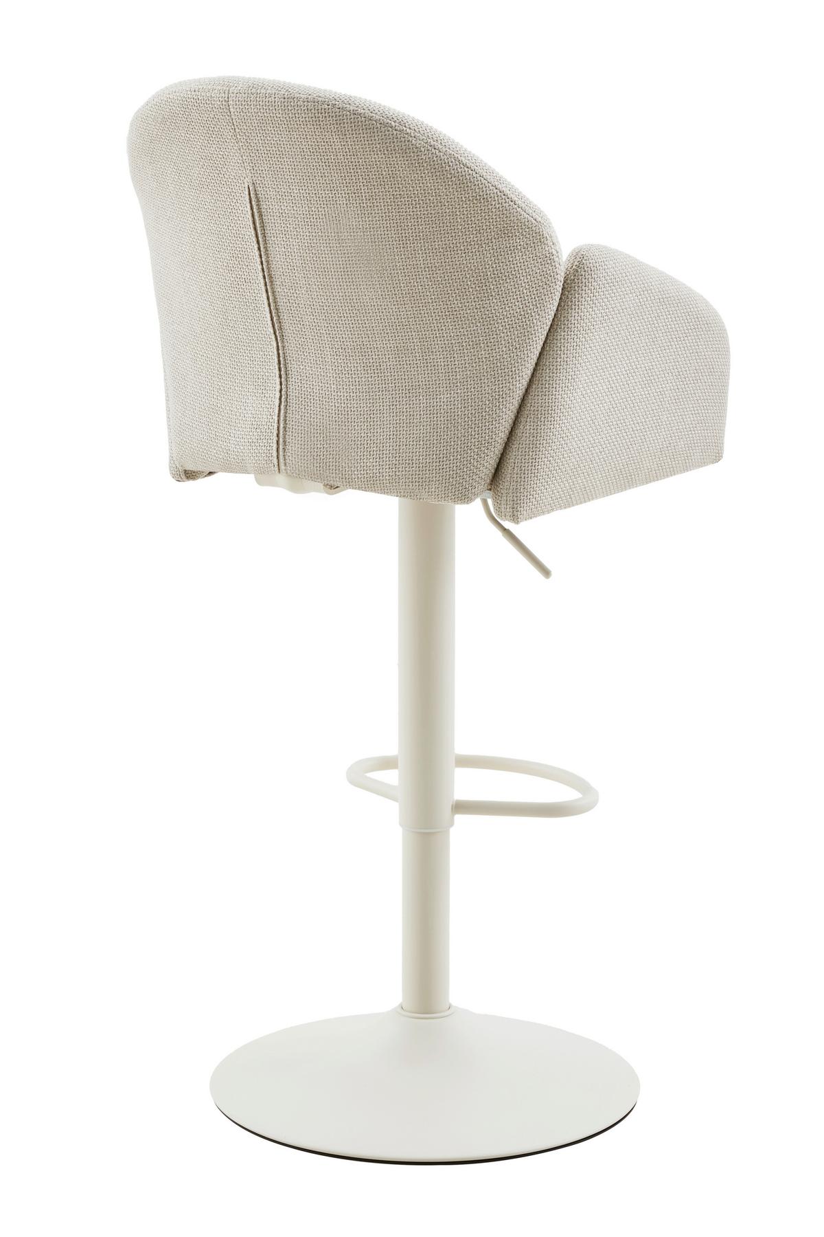 Barhocker-Set Holly H 2er-Set - Beige/Creme, MODERN, Textil/Metall (51,5/96-117/53cm) - MID.YOU