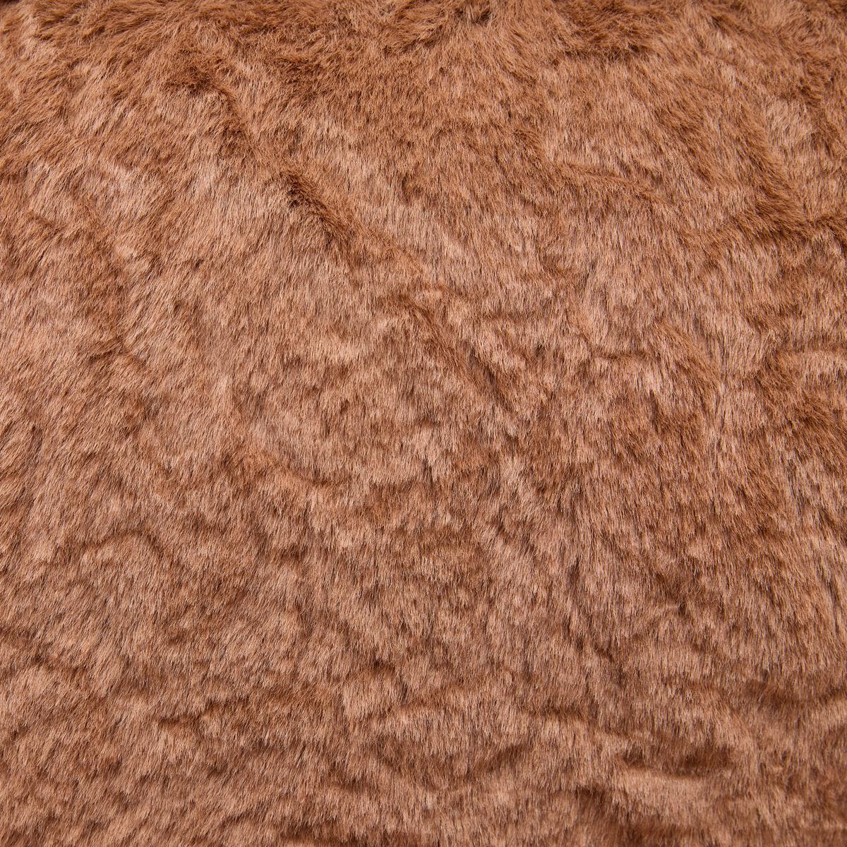 Dvojmiestna pohovka LENI, hnedá umelá kožušina - hnedá, Modern, textil (190/80/92cm) - Mömax