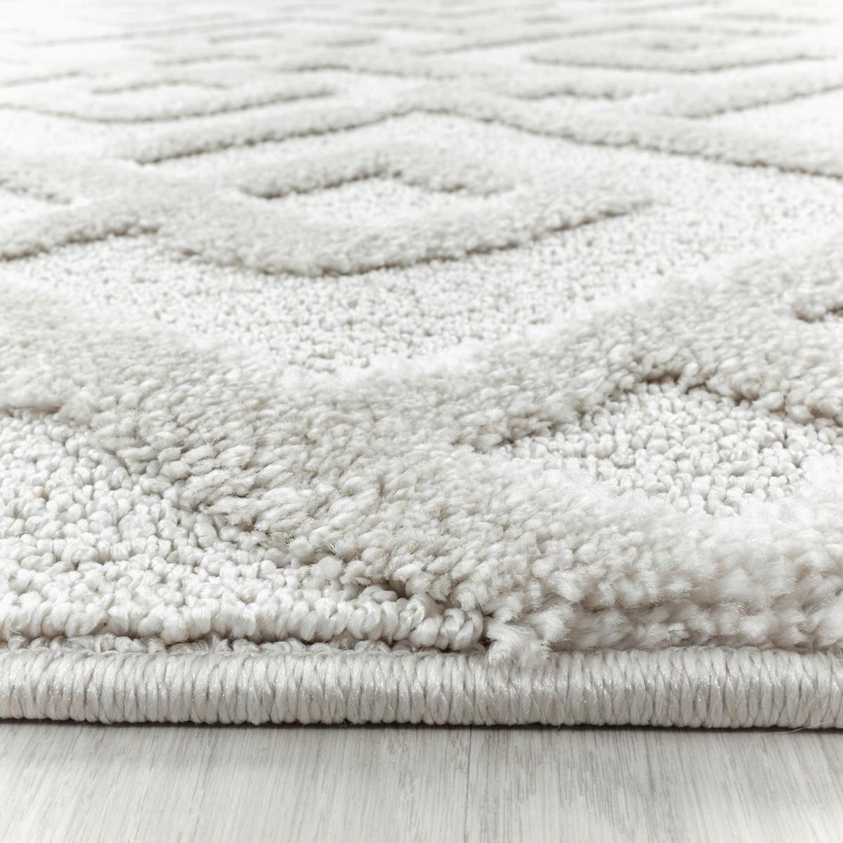 Tkaný koberec P: 120cm, krémová - krémová, Konvenční, textil (120cm)